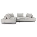 Sofa sectionnel en tissu gris Divan Wisp
